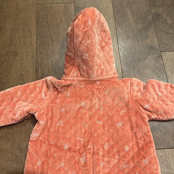 Nordstrom Baby Bunting Quilted Burnt Orange Desert Dottie Print Size 9 Months - Picture 8 of 9